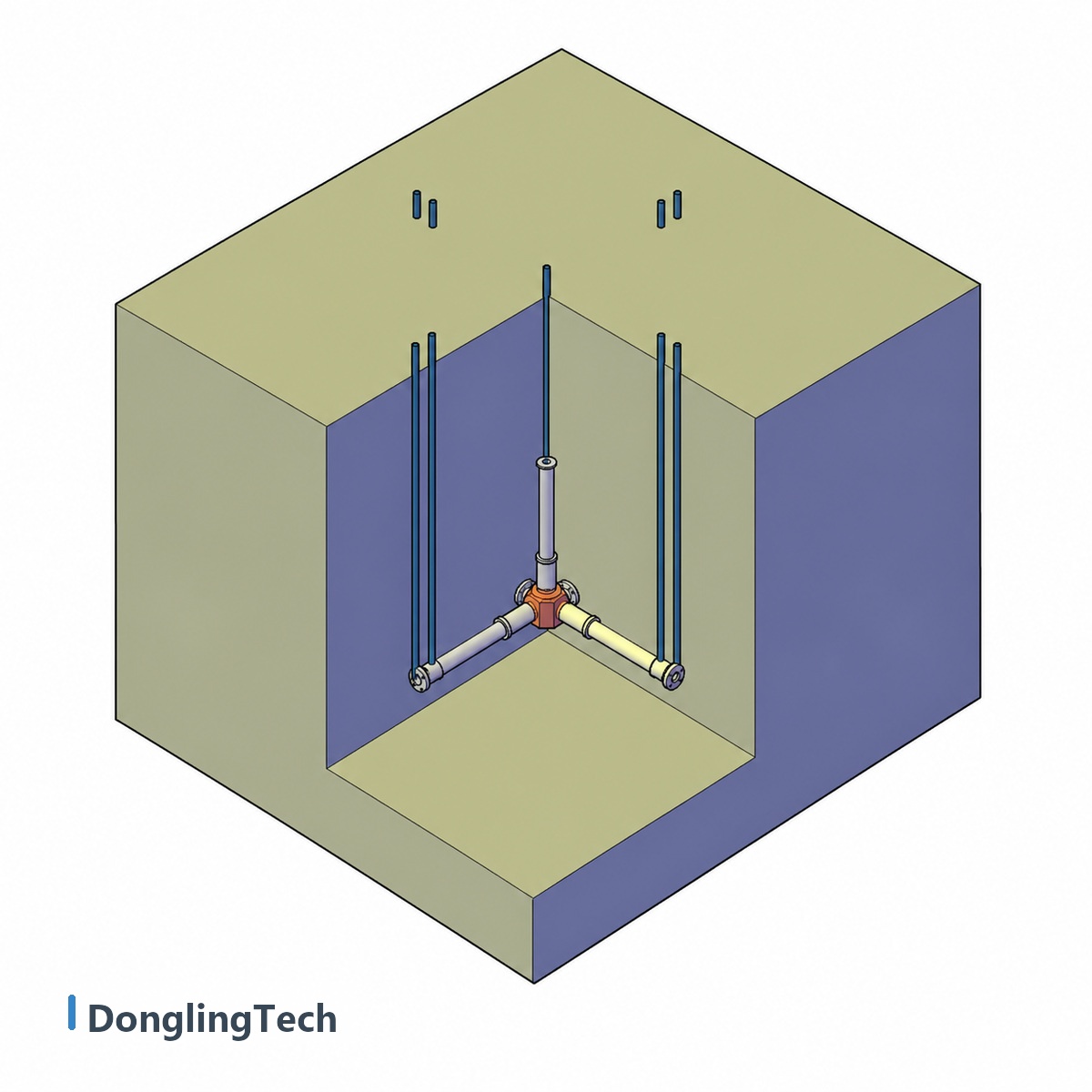 VWS-5/10/15 Smart Vibrating Wire Strain Gauge for Concrete Structure Monitoring detail view 2