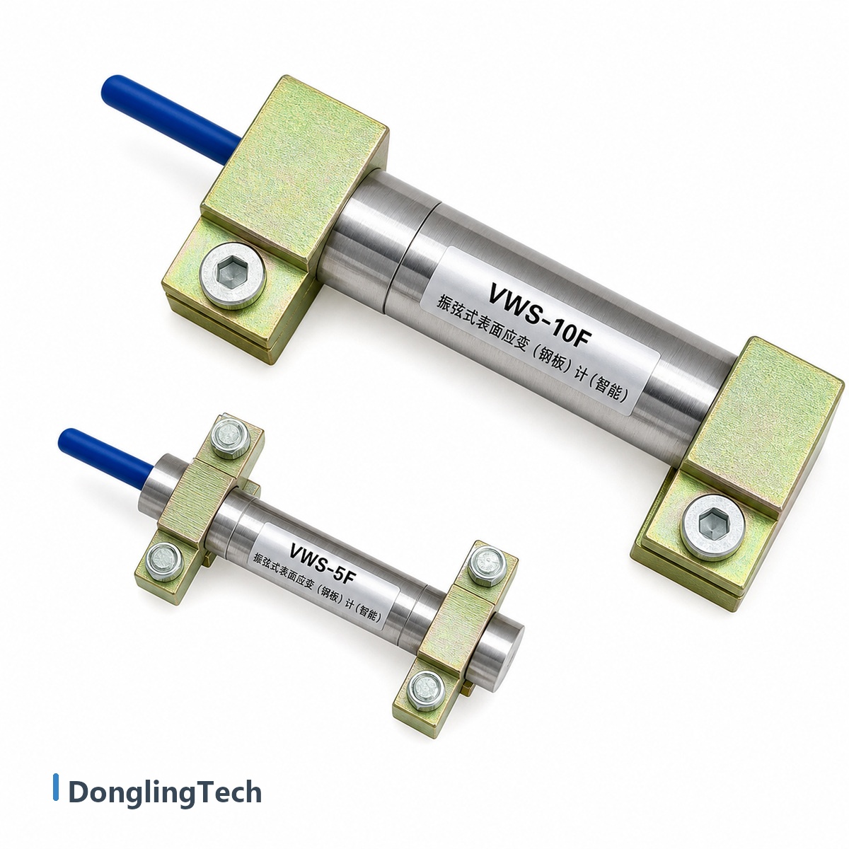 DL-SE-180 VWS-5/10F Smart Vibrating Wire Surface Strain Gauge for Steel Plate and Structure Monitoring
