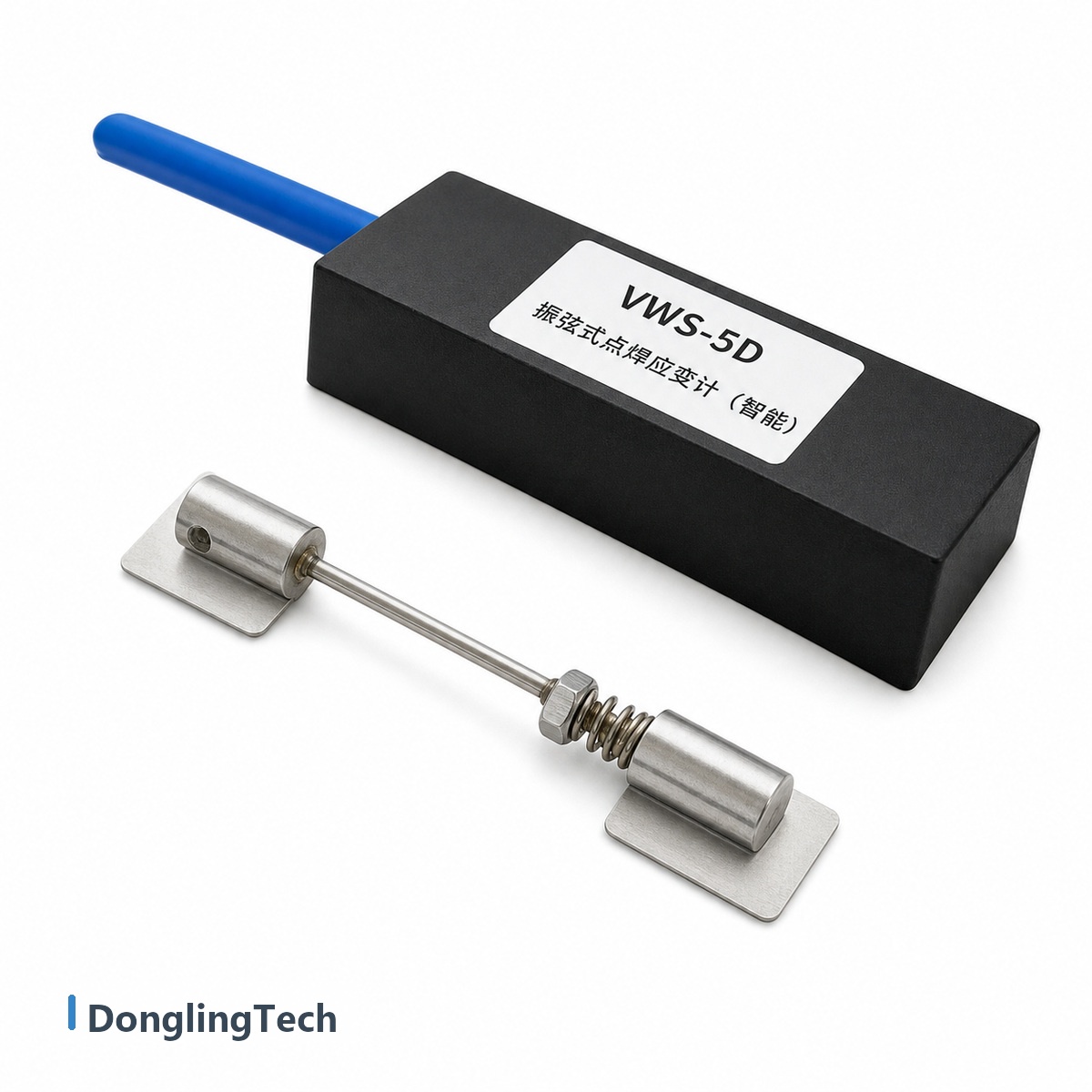 DL-SE-181 VWS-5D Smart Vibrating Wire Spot-Weld Strain Gauge for Structural Surface Strain Monitoring
