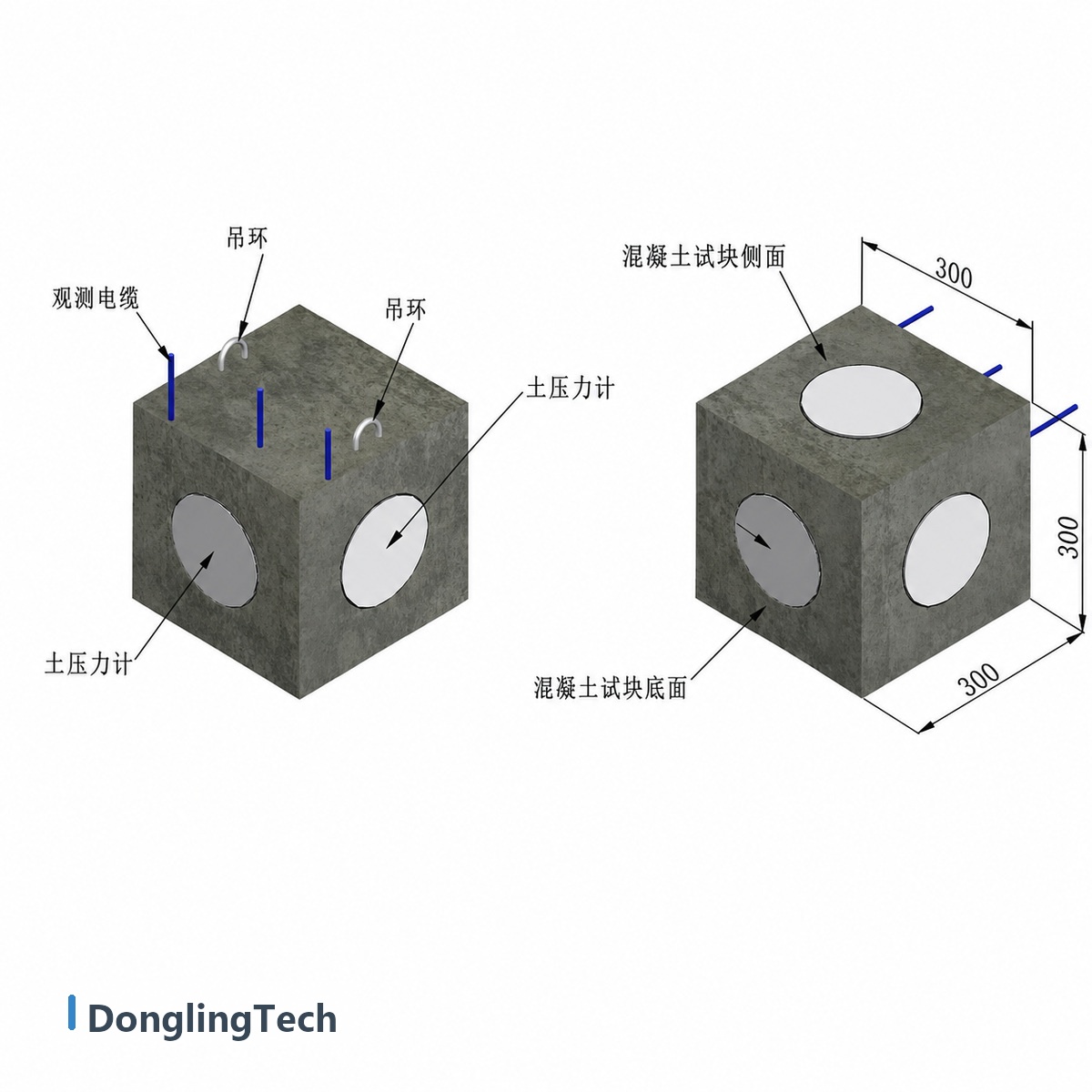 VWE-Q Smart Vibrating Wire Earth Pressure Cell for Dam Slope Roadbed Soil Stress Monitoring detail view 1